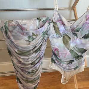 Express Floral Body Contour Dress